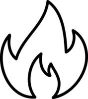 Fire icon Engraving clipart Sketch vector