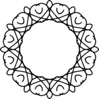 Frame Coloring page book Sketch border vector