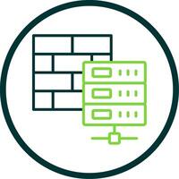 Firewall Line Circle Icon Design vector