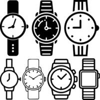 watch outline element design for templates. vector