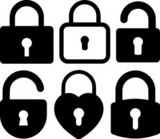 lock outline element design for templates. vector