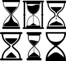 hourglass outline element design for templates. vector