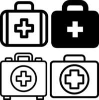 first aid bag icon outline element design for templates. vector