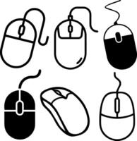 mouse outline element design for templates. vector