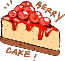 berry cake element design for templates. vector
