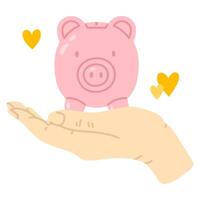 illustration piggy bank vector