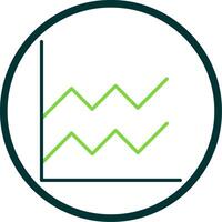 Area Graph Line Circle Icon Design vector