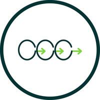 Process Chart Line Circle Icon Design vector