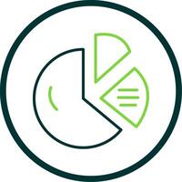 Dount Chart Line Circle Icon Design vector