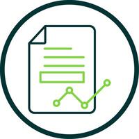 Data Report Line Circle Icon Design vector
