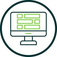Dashboard Line Circle Icon Design vector