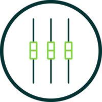 Box Plot Line Circle Icon Design vector