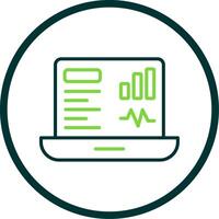 Dashboard Line Circle Icon Design vector