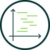 Gnatt Chart Line Circle Icon Design vector