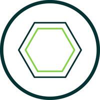 Hexagon Line Circle Icon Design vector