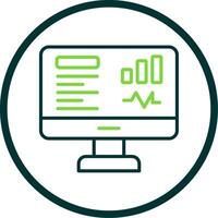 Dashboard Line Circle Icon Design vector