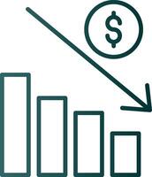 Losses Line Gradient Icon vector