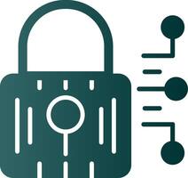 Cyber Security Glyph Gradient Icon vector