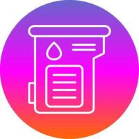 Cartridge Line Gradient Circle Icon vector