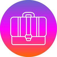 Portfolio Line Gradient Circle Icon vector