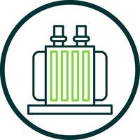 Transformer Line Circle Icon Design vector