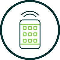 Remote Control Line Circle Icon Design vector