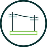 Power Line Circle Multi Circle Line Circle Icon Design vector