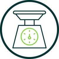 Weighing Machine Line Circle Icon Design vector