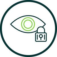 Retinal Scan Line Circle Icon Design vector