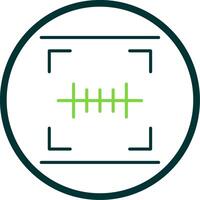 Barcode Scan Line Circle Icon Design vector