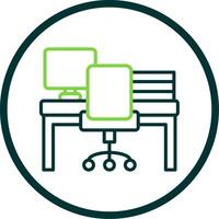 Workspace Line Circle Icon Design vector