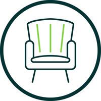 Armchair Line Circle Icon Design vector