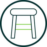 Stool Line Circle Icon Design vector