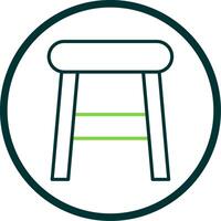 Stool Line Circle Icon Design vector