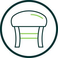 Stool Line Circle Icon Design vector