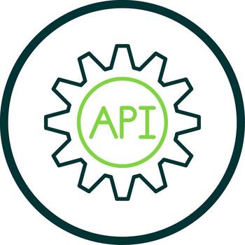Api Line Circle Icon Design vector