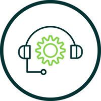 Support Line Circle Icon Design vector