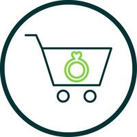 Purchase Line Circle Icon Design vector