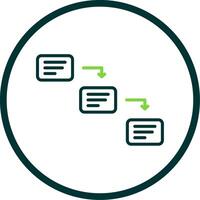 Waterfall Line Circle Icon Design vector