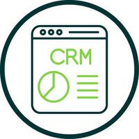 crm línea circulo icono diseño vector