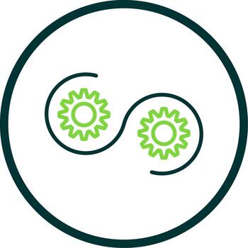 Devops Line Circle Icon Design vector