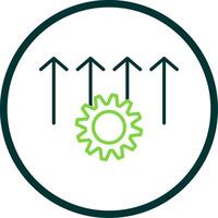 Process Improvement Line Circle Icon Design vector