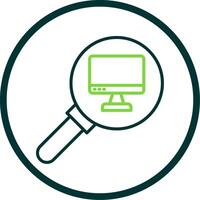 Audit Line Circle Icon Design vector