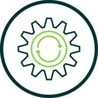 Repeat Line Circle Icon Design vector