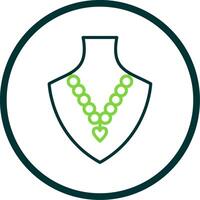 Pearl Necklace Line Circle Icon Design vector