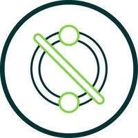Piercing Line Circle Icon Design vector