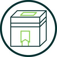 Kaaba Line Circle Icon Design vector
