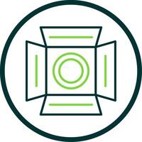 Spotlight Line Circle Icon Design vector