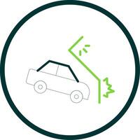 Car Crash Line Circle Icon Design vector