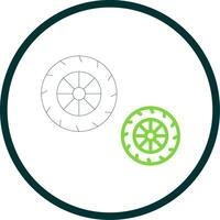 Tires Line Circle Icon Design vector